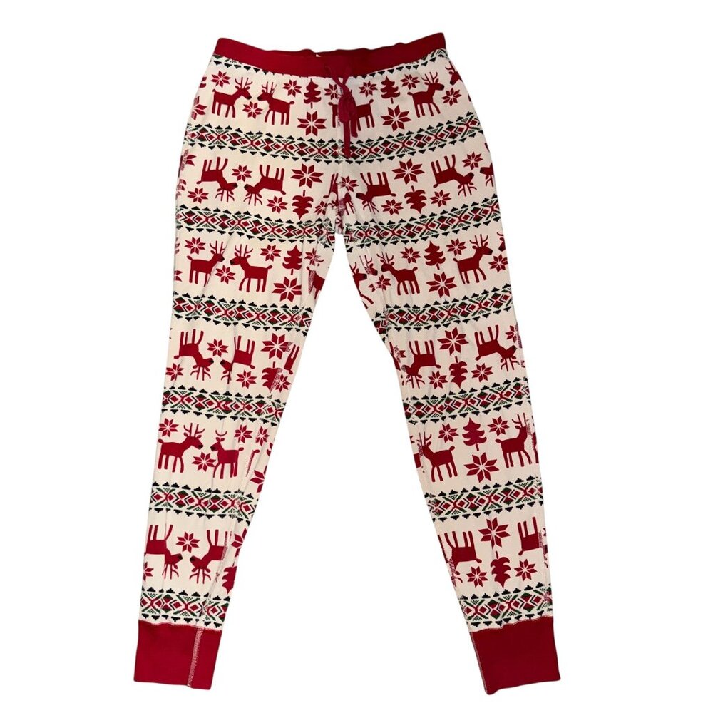 Hanna Andersson Dear Deer Reindeer Womens S Pajamas Christmas Holiday Red - Picture 5 of 11